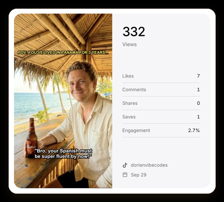 Bar skit stats: 332 views, 7 likes, 1 comment, 1 save, 2.7% engagement